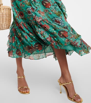 Vestido midi Adrienne de chifón de seda | Ulla Johnson
