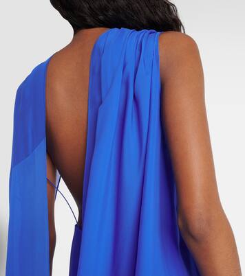 Abito lungo asimmetrico in raso di seta  | Givenchy