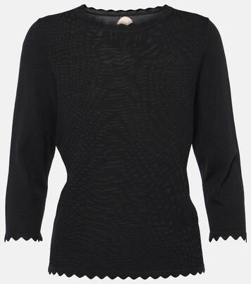Top de lana virgen festoneado | Jardin des Orangers