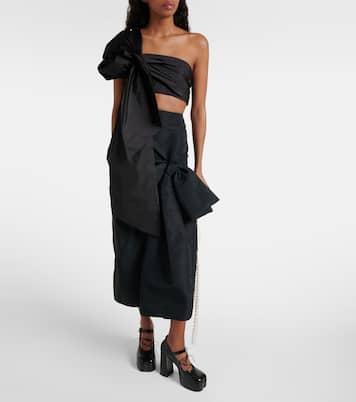 Top cropped con rouches | Simone Rocha