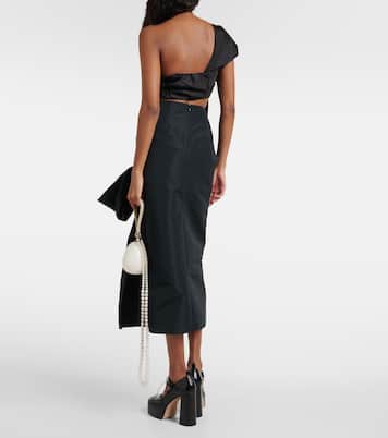 Top cropped con rouches | Simone Rocha