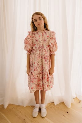 Abito in cotone con stampa floreale | Petite Amalie  