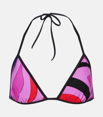 Marmo triangle bikini top | Pucci