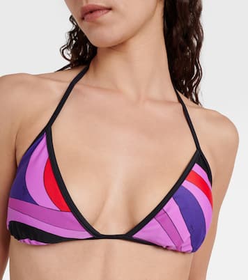 Marmo triangle bikini top | Pucci