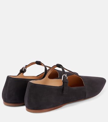 Mary-Jane-Ballerinas Lola aus Veloursleder | Gabriela Hearst