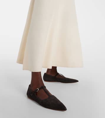 Mary-Jane-Ballerinas Lola aus Veloursleder | Gabriela Hearst