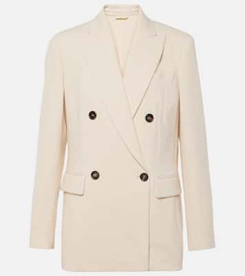 Blazer en coton et laine mélangés | Brunello Cucinelli