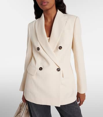 Blazer en coton et laine mélangés | Brunello Cucinelli