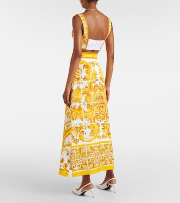 Jupe midi Majolica en brocart | Dolce&Gabbana