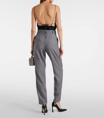Pantaloni regular in flanella di lana | Stella McCartney
