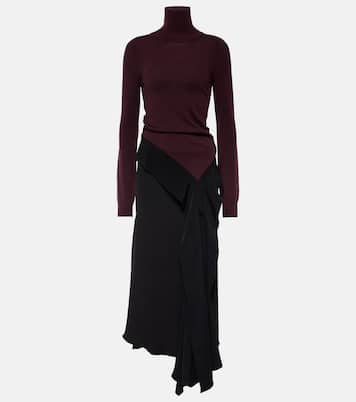 Tie-detail wool midi dress | Victoria Beckham