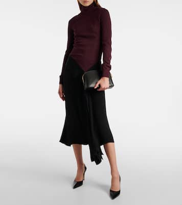 Tie-detail wool midi dress | Victoria Beckham