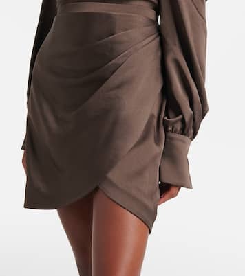 Cameron asymmetric satin minidress | Simkhai