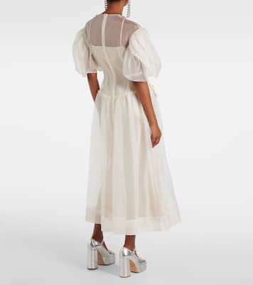 Abito bustier lungo in seta con cristalli | Simone Rocha