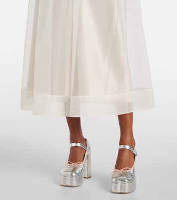 Abito bustier lungo in seta con cristalli | Simone Rocha