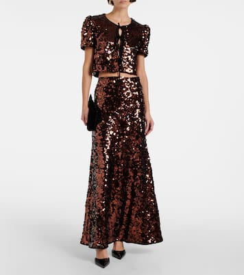 Jupe longue à sequins | Ganni