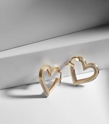 Boucles d'oreilles Flutted Heart en or 14 ct | Sydney Evan