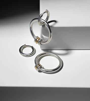 Orecchini a cerchio Sirius Versa in argento sterling e oro 18kt | Spinelli Kilcollin