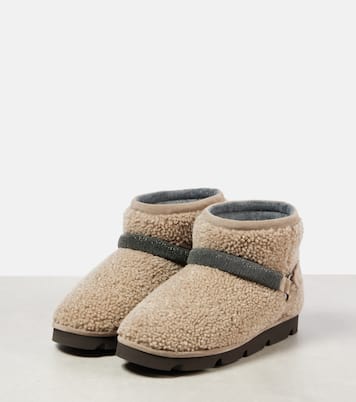 Stivali doposcì in shearling | Brunello Cucinelli
