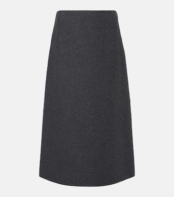 Lison wool-blend midi skirt | The Row