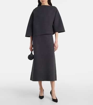 Lison wool-blend midi skirt | The Row