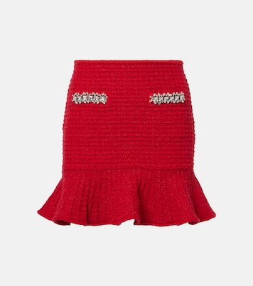 Knitted embellished miniskirt | Self-Portrait