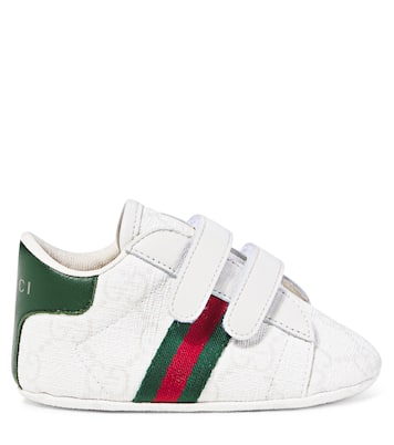 Leather-trimmed booties | Gucci Kids