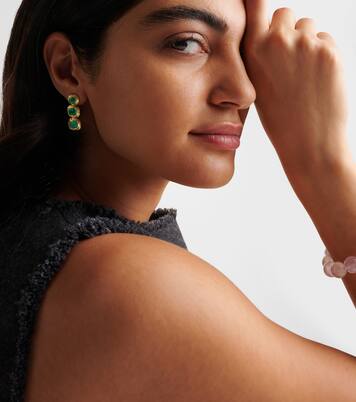 Boucles d'oreilles Summerland en or 18 ct et émeraudes | Octavia Elizabeth