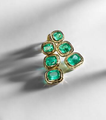 Boucles d'oreilles Summerland en or 18 ct et émeraudes | Octavia Elizabeth