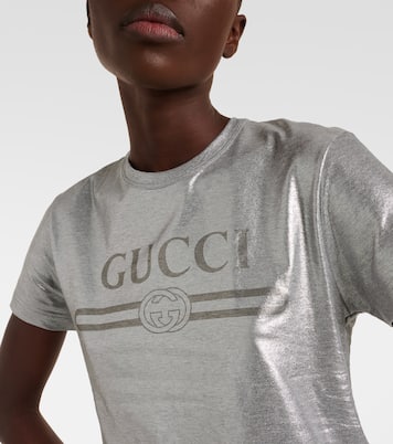 T-shirt in jersey di cotone con logo | Gucci