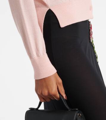 Cardigan in lana e seta con intarsi | Simone Rocha