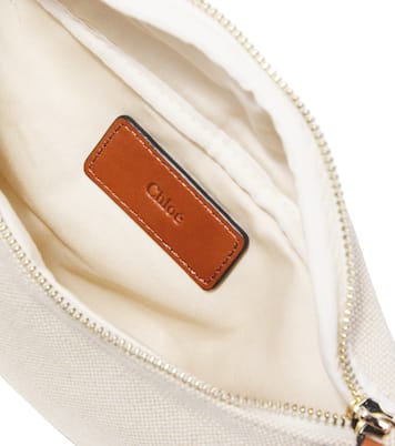 Logo jute and cotton-blend shoulder bag | Chloé Kids