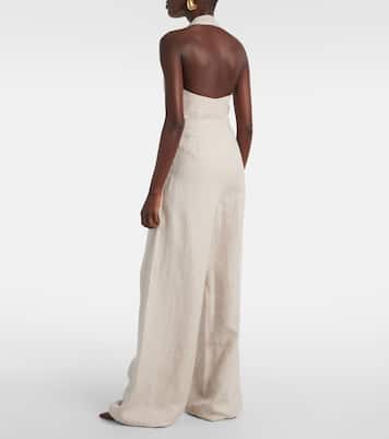 Pantaloni Rauche a gamba larga in lino | Max Mara