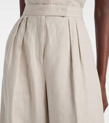 Pantaloni Rauche a gamba larga in lino | Max Mara