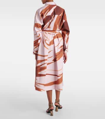 Gonna midi in cotone con stampa | Dries Van Noten