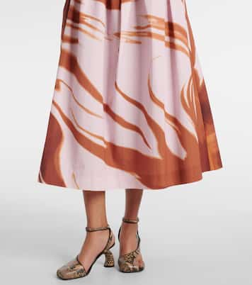 Gonna midi in cotone con stampa | Dries Van Noten