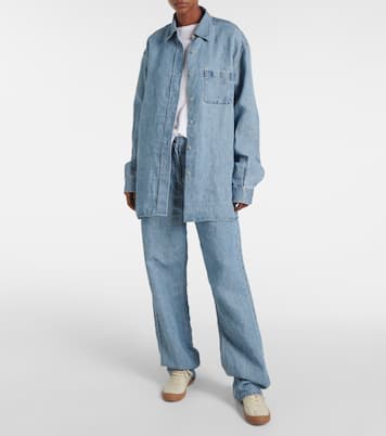 Jeans a gamba larga Tarley in lino | The Row