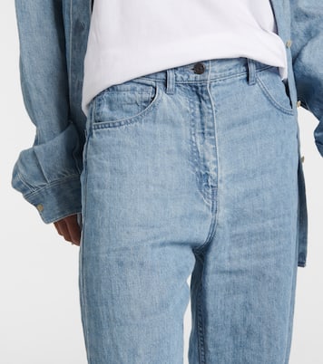 Jeans a gamba larga Tarley in lino | The Row