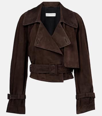 Giacca cropped Hatti in suede | Nour Hammour