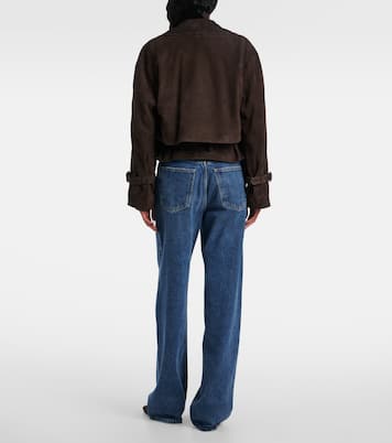 Giacca cropped Hatti in suede | Nour Hammour