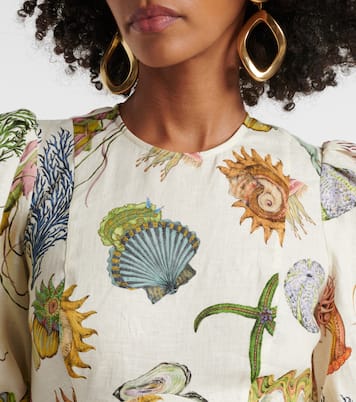 Abito midi Sea in lino | Alémais