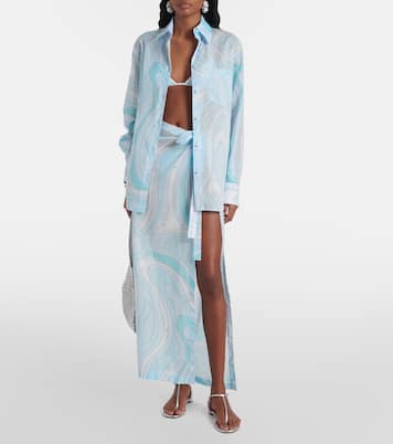 Pareo Marmo in mussola di cotone | Pucci