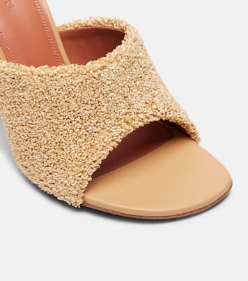 Taylor 90 raffia-effect mules | Amina Muaddi