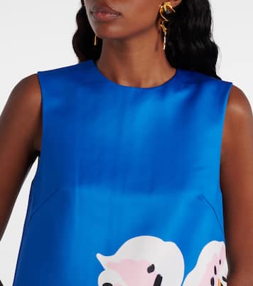 Yvonne floral satin minidress | Leo Lin
