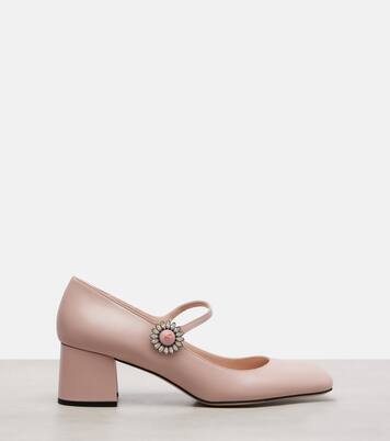 Daisy Jewel 55皮革玛丽珍高跟鞋 | Valentino Garavani