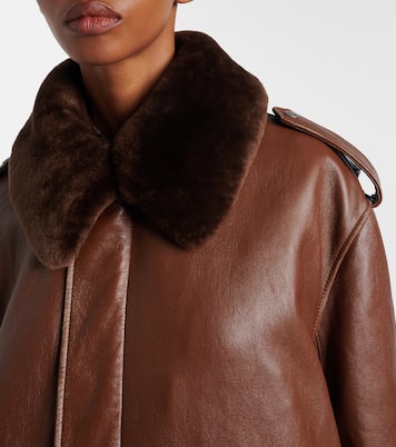 Lederjacke mit Shearling | Prada