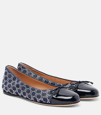 Ballerine in denim GG | Gucci