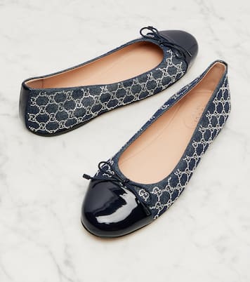 Ballerine in denim GG | Gucci