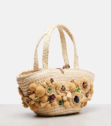 Capri Small embellished raffia basket bag | Dolce&Gabbana