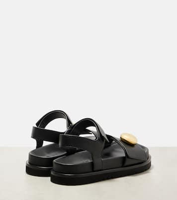 Pebble leather sandals | Loewe